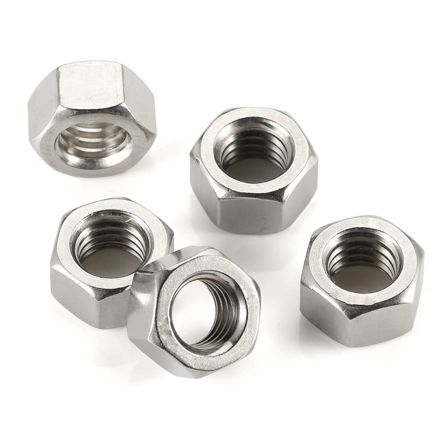 Stainless Steel Nuts 6–32 mm – Complete Range of Rust-Free SS Hex Nuts for Stainless Bolts and Rods, Ideal for Marine, Chemical, Food Processing and Outdoor Installations